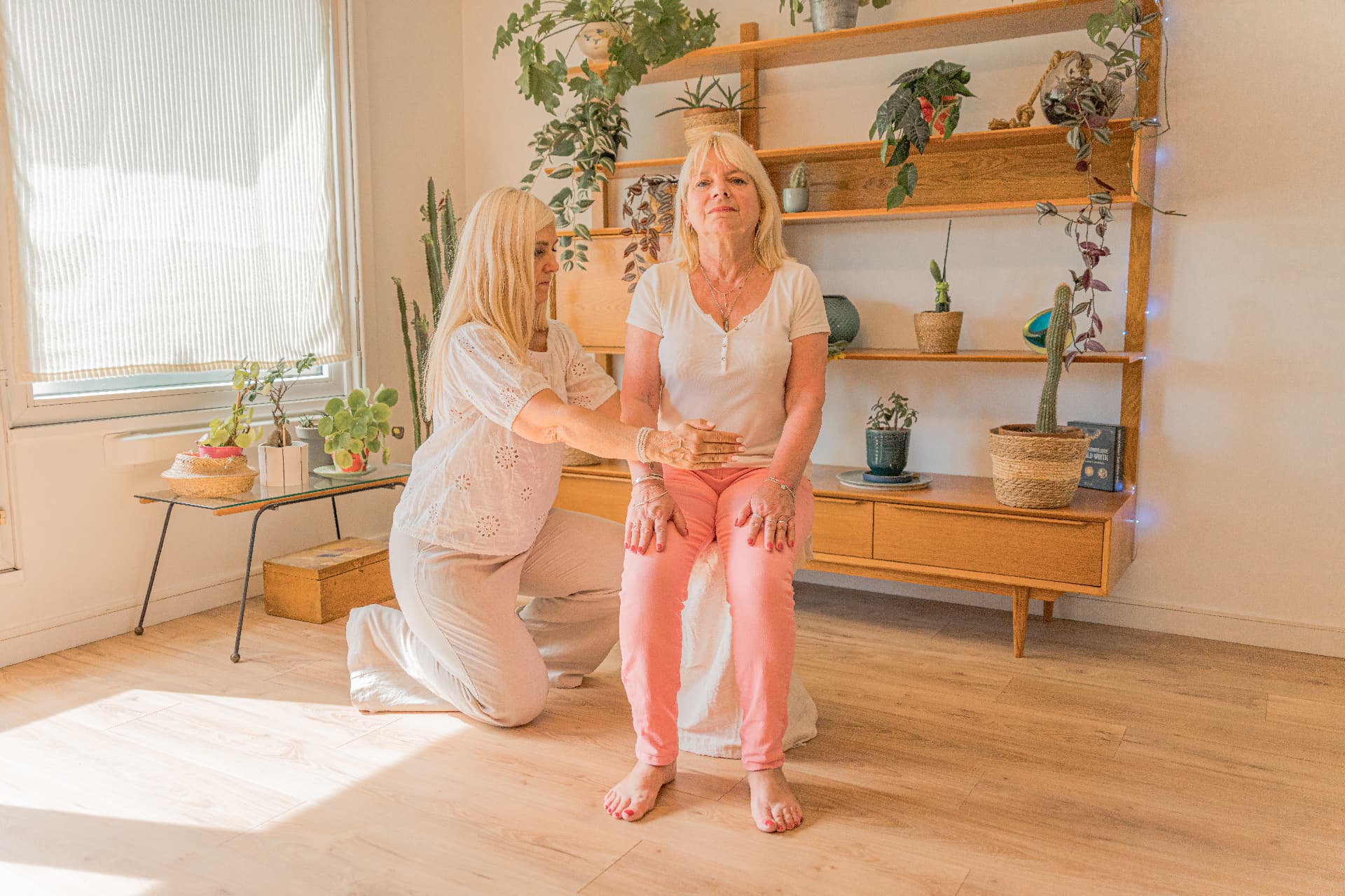 Séance de Reiki assise sur chaise